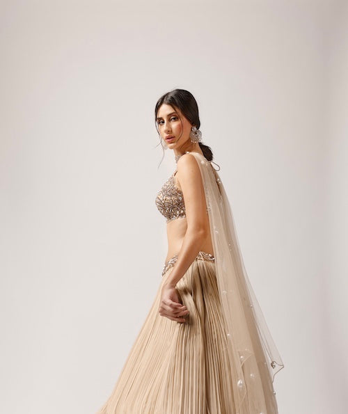 Golden Elegance: Opulent Ensemble of Timeless Charm & Splendor