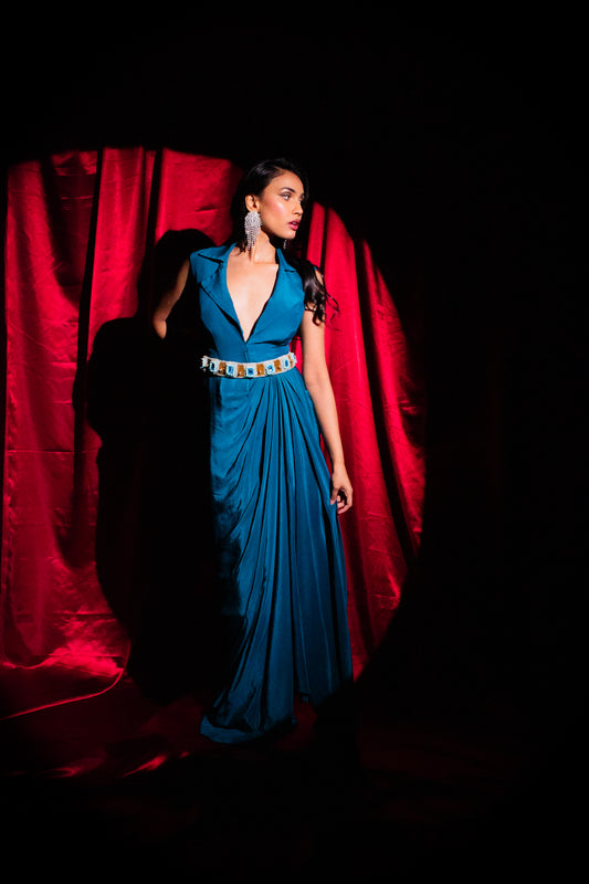Teal Tranquility evening dress