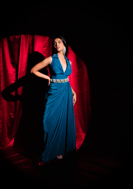 Teal Tranquility evening dress
