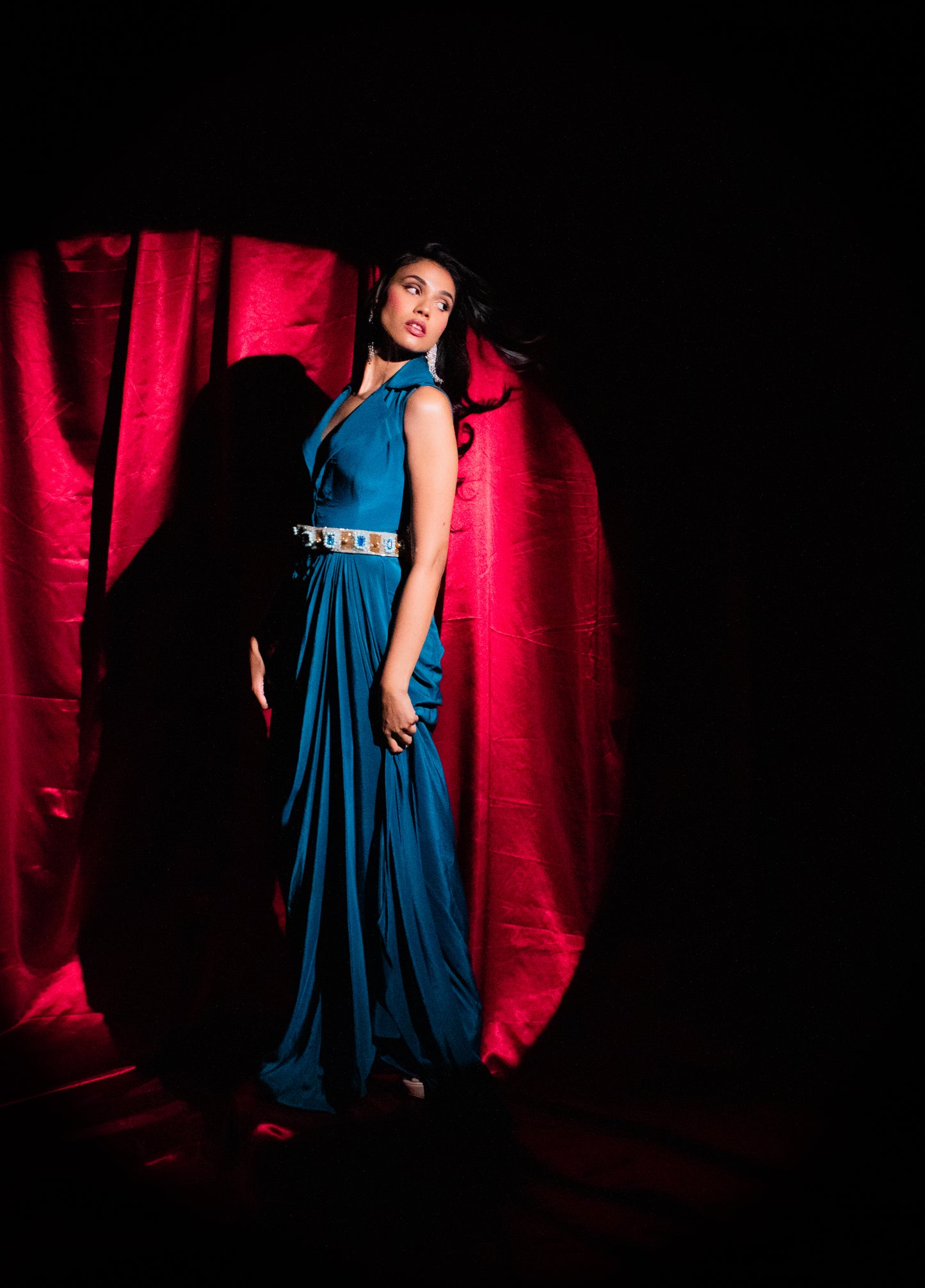 Teal Tranquility evening dress