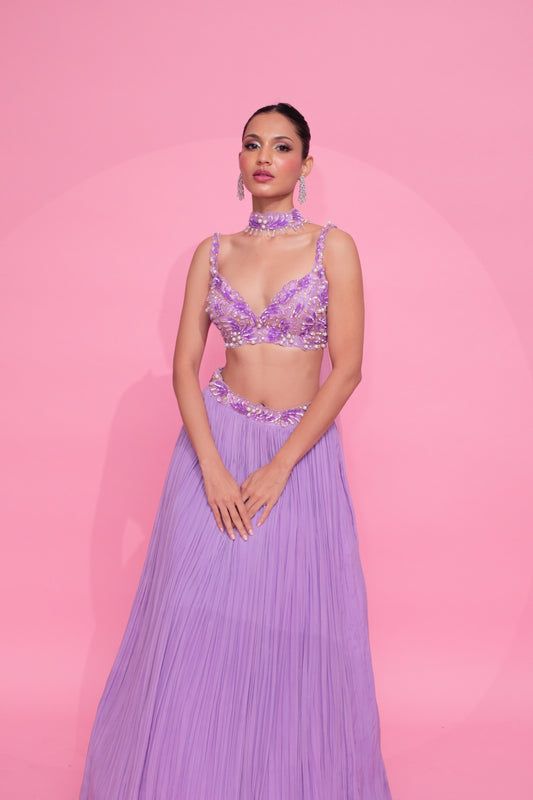 Lavender Dreamscape - ensemble that embodies glamour & finesse